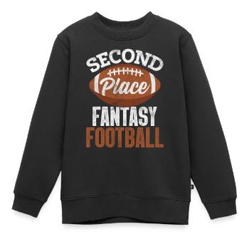 Deuxième place Fantasy Football Commissioner Funny - Sweat Premium enfant bio - noir - Devant - AI Model Kid Female (0cm)