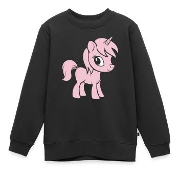 Pony - Kinder Premium Organic Sweatshirt - Schwarz - Vorne - AI Model Kid Female (0cm)