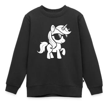 Pony - Kinder Premium Organic Sweatshirt - Schwarz - Vorne - AI Model Kid Female (0cm)