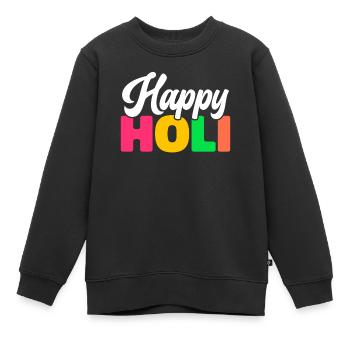 Holi India Holi Festival Happy Holi Fest - Kids Premium Organic Sweatshirt - black - Front - AI Model Kid Female (0cm)