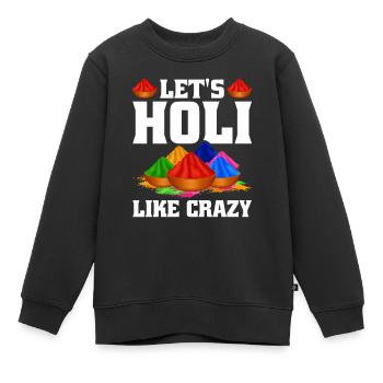 Holi India Holi Festival Happy Holi Fest - Kids Premium Organic Sweatshirt - black - Front - AI Model Kid Female (0cm)