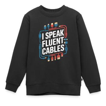 Av Techniker - Kinder Premium Organic Sweatshirt - Schwarz - Vorne - AI Model Kid Female (0cm)