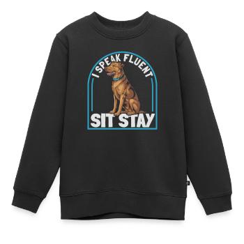 Dresseur d’animaux - Sweat Premium enfant bio - noir - Devant - AI Model Kid Female (0cm)