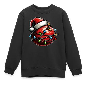 Dodgeball Team Santa Hat Noël - Sweat Premium enfant bio - noir - Devant - AI Model Kid Female (0cm)