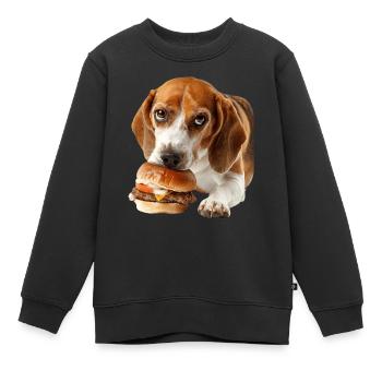 Beagle - Kids Premium Organic Sweatshirt - black - Front - AI Model Kid Female (0cm)