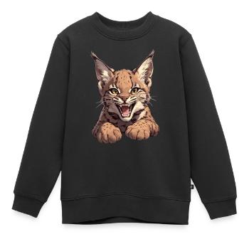 Bobcats Rotluchse Rotluchs Luchs - Kinder Premium Organic Sweatshirt - Schwarz - Vorne - AI Model Kid Female (0cm)