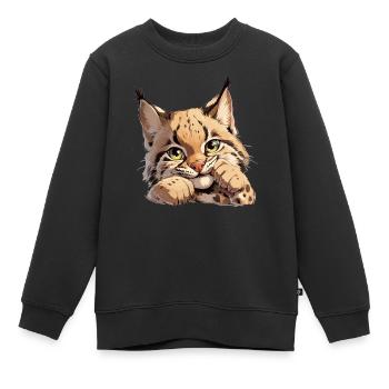 Bobcats Rotluchse Rotluchs Luchs - Kinder Premium Organic Sweatshirt - Schwarz - Vorne - AI Model Kid Female (0cm)