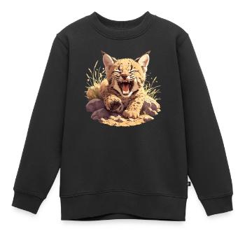 Bobcats Rotluchse Rotluchs Luchs - Kinder Premium Organic Sweatshirt - Schwarz - Vorne - AI Model Kid Female (0cm)