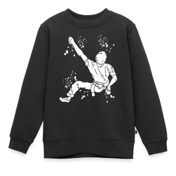 Boulderer Colorsplash Boulder Bouldern - Kinder Premium Organic Sweatshirt - Schwarz - Vorne - AI Model Kid Female (0cm)