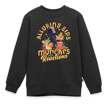 ASMR Whisper Séduisantes Gorgées et réactions - Sweat Premium enfant bio - noir - Devant - AI Model Kid Female (0cm)