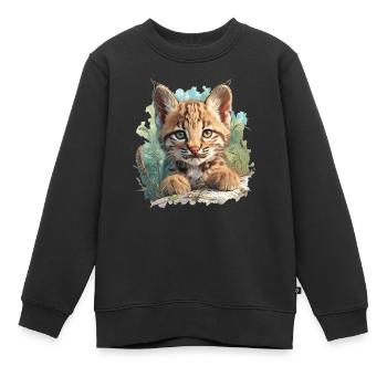 Bobcats Rotluchse Rotluchs Luchs - Kinder Premium Organic Sweatshirt - Schwarz - Vorne - AI Model Kid Female (0cm)