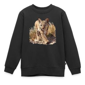 Bobcats Rotluchse Rotluchs Luchs - Kinder Premium Organic Sweatshirt - Schwarz - Vorne - AI Model Kid Female (0cm)