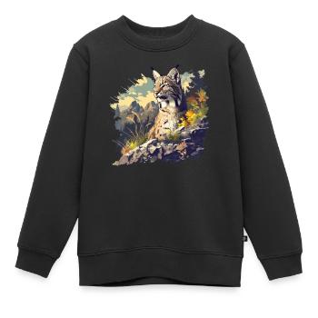 Bobcats Rotluchse Rotluchs Luchs - Kinder Premium Organic Sweatshirt - Schwarz - Vorne - AI Model Kid Female (0cm)