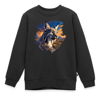 Bobcats Rotluchse Rotluchs Luchs - Kinder Premium Organic Sweatshirt - Schwarz - Vorne - AI Model Kid Female (0cm)