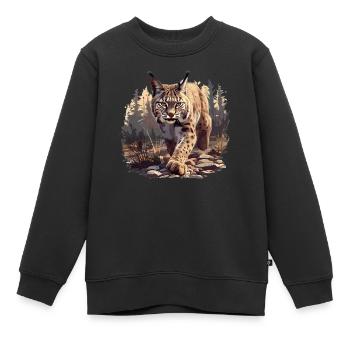 Bobcats Rotluchse Rotluchs Luchs - Kinder Premium Organic Sweatshirt - Schwarz - Vorne - AI Model Kid Female (0cm)