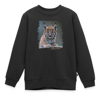 Bobcats Rotluchse Rotluchs Luchs - Kinder Premium Organic Sweatshirt - Schwarz - Vorne - AI Model Kid Female (0cm)