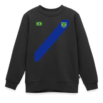 Brésil Brésil Maillot brésilien Rio de Janeiro - Sweat Premium enfant bio - noir - Devant - AI Model Kid Female (0cm)