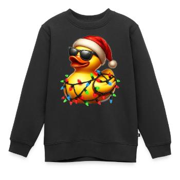 Tupfende Gummi-Ente Sonnenbrille Niedlich Weihnach - Kinder Premium Organic Sweatshirt - Schwarz - Vorne - AI Model Kid Female (0cm)