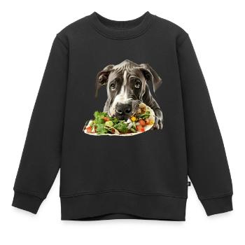 Dogue allemand - Sweat Premium enfant bio - noir - Devant - AI Model Kid Female (0cm)