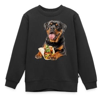 Rottweiler - Sweat Premium enfant bio - noir - Devant - AI Model Kid Female (0cm)