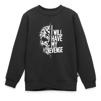 Crâne Je vais prendre ma revanche - Sweat Premium enfant bio - noir - Devant - AI Model Kid Female (0cm)
