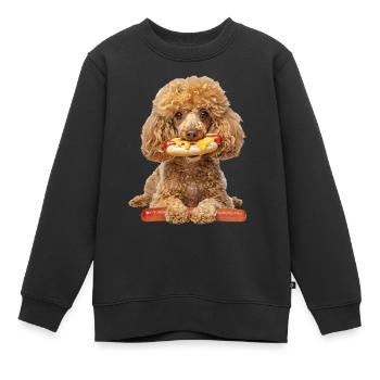 Pudel - Kinder Premium Organic Sweatshirt - Schwarz - Vorne - AI Model Kid Female (0cm)