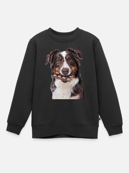 Berger australien - Sweat Premium enfant bio - noir