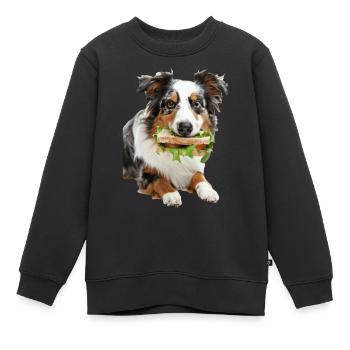 Australischer Schäferhund - Kinder Premium Organic Sweatshirt - Schwarz - Vorne - AI Model Kid Female (0cm)