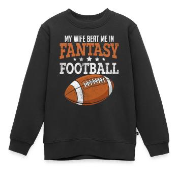 Lustiger Fantasy Football Ehemann Kommissar Entwurf - Kinder Premium Organic Sweatshirt - Schwarz - Vorne - AI Model Kid Female (0cm)