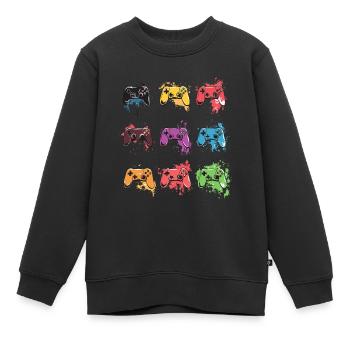 Bunte Controller für Gamer - Kinder Premium Organic Sweatshirt - Schwarz - Vorne - AI Model Kid Female (0cm)