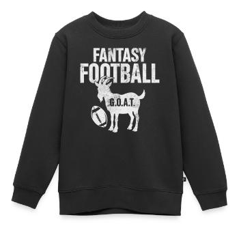 Fantasy Football GOAT Commissaire Draft Kicker - Sweat Premium enfant bio - noir - Devant - AI Model Kid Female (0cm)