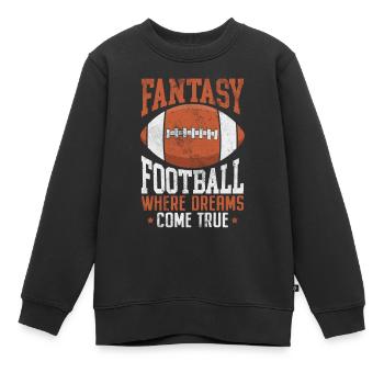 Fantasy Football Commish Funny FFL Champion Draft - Sweat Premium enfant bio - noir - Devant - AI Model Kid Female (0cm)