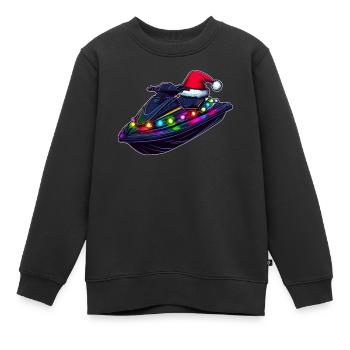 Jet Ski Jet Skiing Weihnachtsmütze Xmas - Kinder Premium Organic Sweatshirt - Schwarz - Vorne - AI Model Kid Female (0cm)