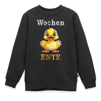 Wochen Ente - Kinder Premium Organic Sweatshirt - Schwarz - Vorne - AI Model Kid Female (0cm)