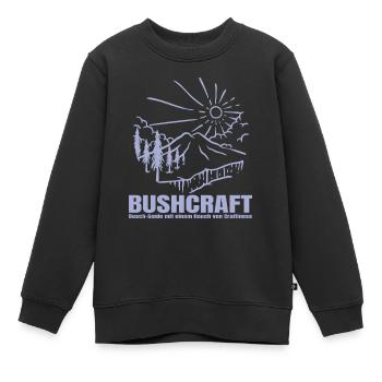 Bushcraft - Busch Genie mit Craftiness - Kinder Premium Organic Sweatshirt - Schwarz - Vorne - AI Model Kid Female (0cm)