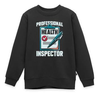 Health Inspector - Kids Premium Organic Sweatshirt - black - Front - AI Model Kid Female (0cm)