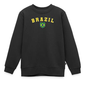 Brasilien Brazil shirt Brasilianer Rio de Janeirao - Kinder Premium Organic Sweatshirt - Schwarz - Vorne - AI Model Kid Female (0cm)