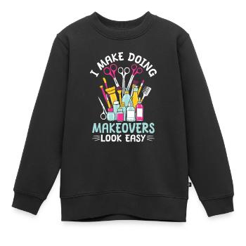 Cosmétique - Sweat Premium enfant bio - noir - Devant - AI Model Kid Female (0cm)