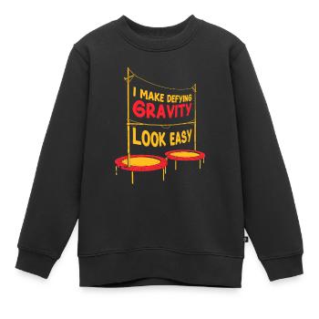 Acrobate - Sweat Premium enfant bio - noir - Devant - AI Model Kid Female (0cm)