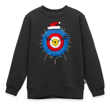 Tir à l’arc Cible Archer Arc et Flèche We - Sweat Premium enfant bio - noir - Devant - AI Model Kid Female (0cm)