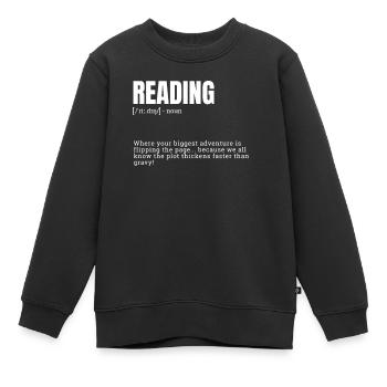 Définition amusante pour les loisirs d’intérieur Dictionnaire Ind - Sweat Premium enfant bio - noir - Devant - AI Model Kid Female (0cm)