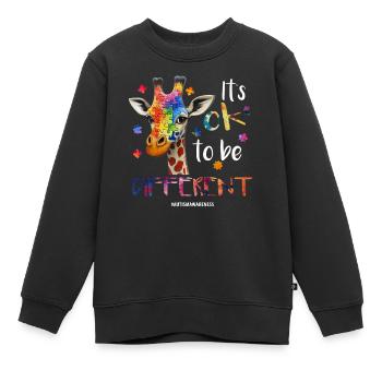 Es ist in ok, anders zu sein – Autismus - Kinder Premium Organic Sweatshirt - Schwarz - Vorne - AI Model Kid Female (0cm)