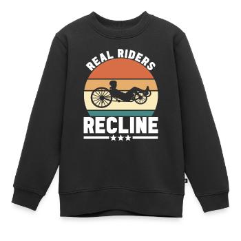 Tricycle couché Liegetrike Liegedreirad - Sweat Premium enfant bio - noir - Devant - AI Model Kid Female (0cm)