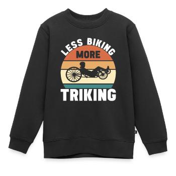 Tricycle couché Liegetrike Liegedreirad - Sweat Premium enfant bio - noir - Devant - AI Model Kid Female (0cm)