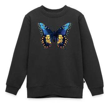 Butterfly Schmetterlinge Schmetterling - Kinder Premium Organic Sweatshirt - Schwarz - Vorne - AI Model Kid Female (0cm)