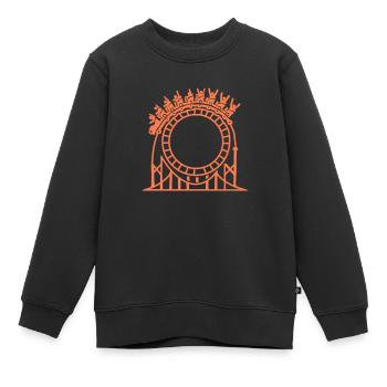 Achterbahn - Kinder Premium Organic Sweatshirt - Schwarz - Vorne - AI Model Kid Female (0cm)