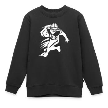 American Footballer - Kinder Premium Organic Sweatshirt - Schwarz - Vorne - AI Model Kid Female (0cm)