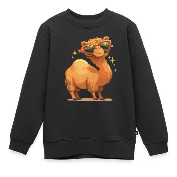Camel Kamele Kamel - Kinder Premium Organic Sweatshirt - Schwarz - Vorne - AI Model Kid Female (0cm)