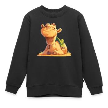 Camel Kamele Kamel - Kinder Premium Organic Sweatshirt - Schwarz - Vorne - AI Model Kid Female (0cm)