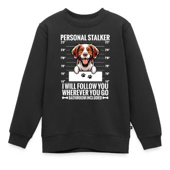 Persönlicher Stalker: Ich Folge Dir, Wohin Du Auch - Kinder Premium Organic Sweatshirt - Schwarz - Vorne - AI Model Kid Female (0cm)